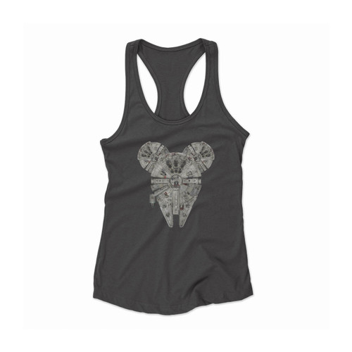 Millenium Falcon Mickey Logo Women Racerback Tank Top