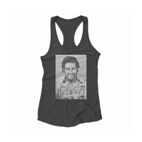 Mugshot Cocaine Pablo Escobar 1 Women Racerback Tank Top