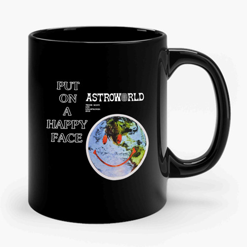 Travis Scott Astroworld Happyface Lollapalooza 2018 1 Ceramic Mug