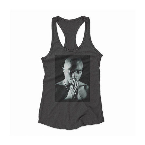 Tupac Praying Women Racerback Tank Top