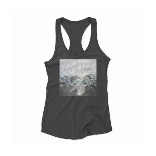 A Ha Aha Sast In Steel Women Racerback Tank Top