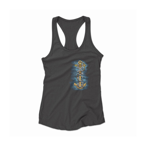 uscg coast guard Women Racerback Tank Top