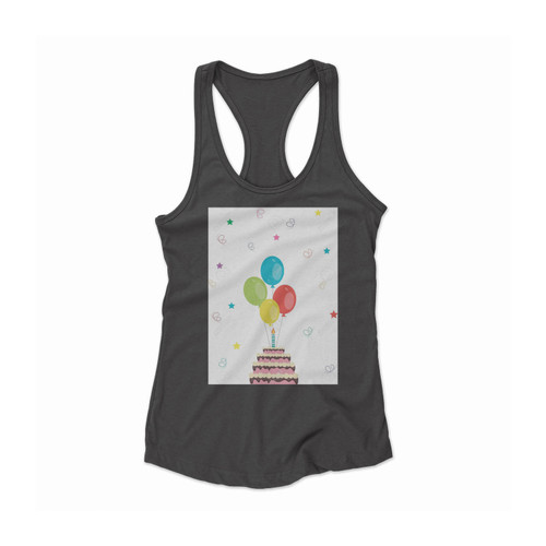 Happy Birthday Simple Women Racerback Tank Top