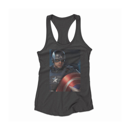 Captain America Superhero Women Racerback Tank Top