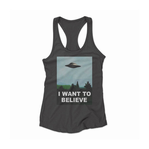 i want to believe Women Racerback Tank Top