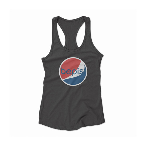 Bepis Logo Funny Parody Women Racerback Tank Top