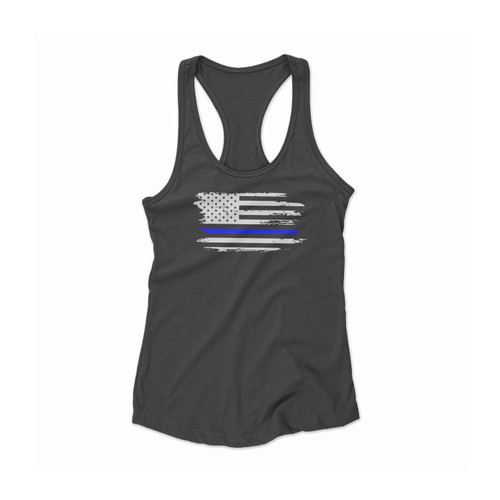 Thin Blue Line Women Racerback Tank Top