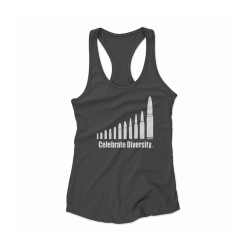 Celebrate Diversity Pro Gun Women Racerback Tank Top