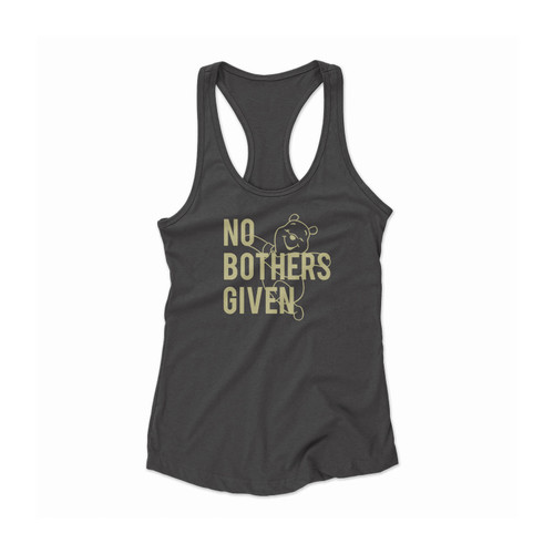 No Bothers Given Winnie The Pooh Workout Crossfit Gym Fitness Leg Day Mickey Barre Beachbody Sweat Women Racerback Tank Top