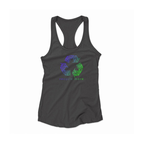 Recycle More Bamboo Recycle Symbol Eco Friendly 2 Women Racerback Tank Top