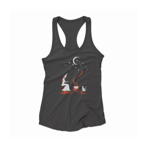 Halloween Halloween Witch Gypsy Witch Vintage Halloween All Hallows Eve Women Racerback Tank Top