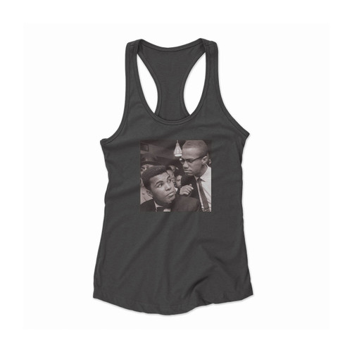 Muhammad Ali And Malcolm A Favorite Of Lebron James Women Racerback Tank Top
