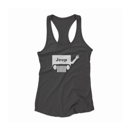 Jeep Wave Wrangler Driver's Wave To Each Other Jeep Women Racerback Tank Top
