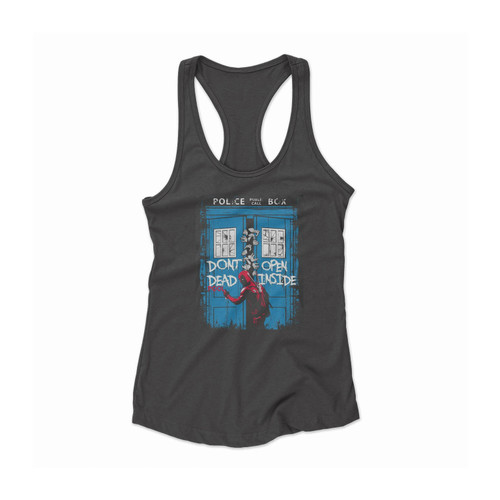 Deadpooll Tardis Walking Dead Women Racerback Tank Top