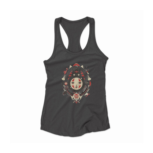 Totoro Anime Mask Women Racerback Tank Top