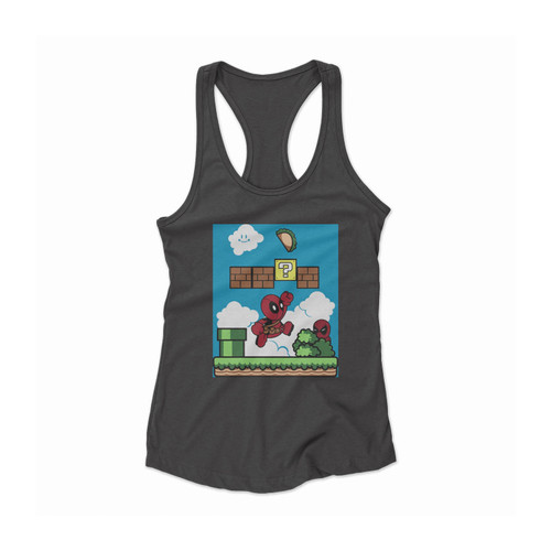 Deadpool Mario Bros Funny Tacos Women Racerback Tank Top