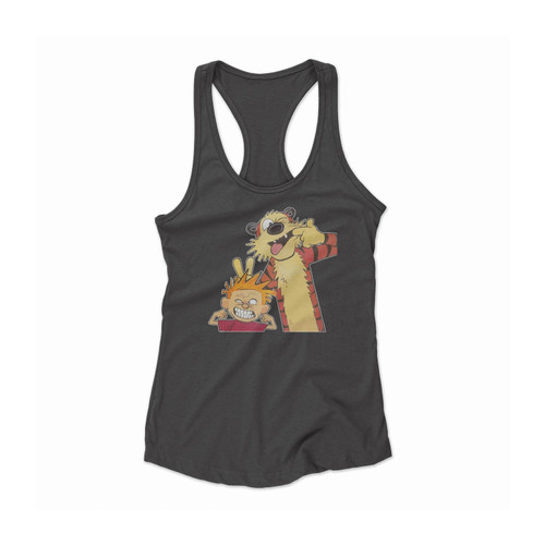 Calvin And Hobbes Fun Women Racerback Tank Top