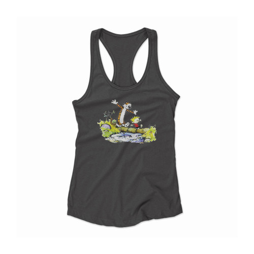 Calvin And Hobbes Women Racerback Tank Top