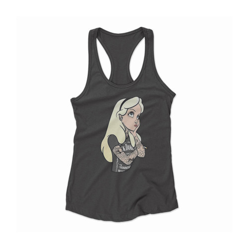 Punk Rock Alice In Wonderland Women Racerback Tank Top