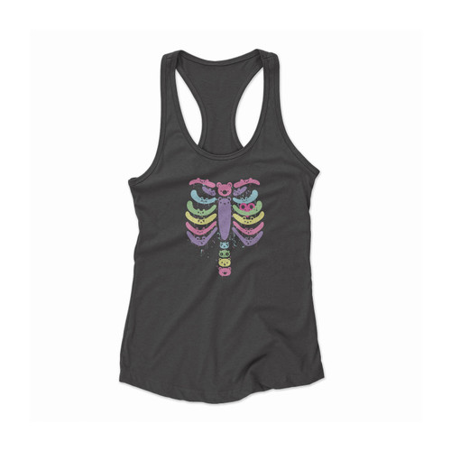Bear Bones Kawaii Drip Women Racerback Tank Top