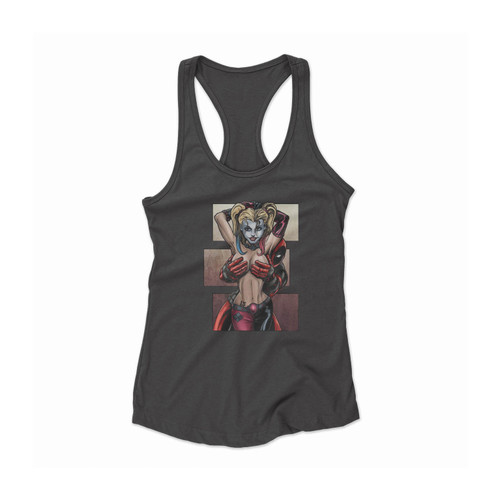 Deadpool Is No Joke With Harleyy Quinn Women Racerback Tank Top