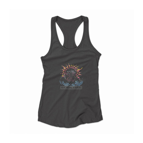 Sublime Mens Crying Sun Slim Fit Women Racerback Tank Top