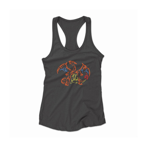 Charizard Tribal Design Women Racerback Tank Top