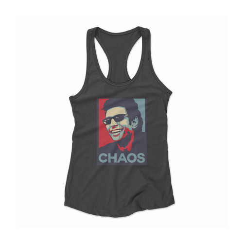 Jurassic Park Ian Malcolm Chaos Women Racerback Tank Top