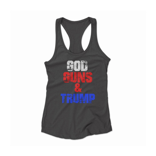 God Guns Trump Women Racerback Tank Top