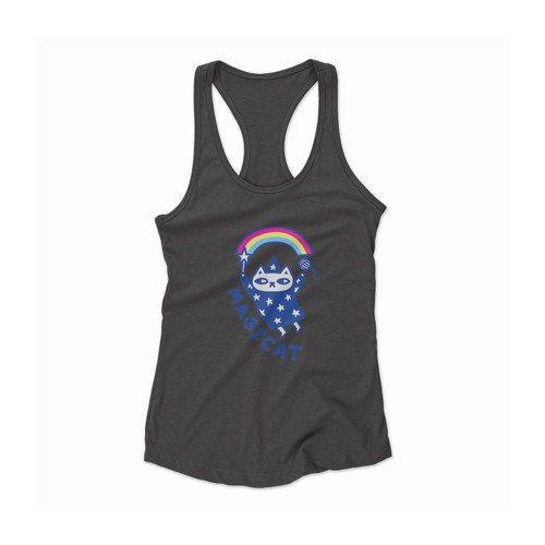 Magic Cat Rainbow Women Racerback Tank Top