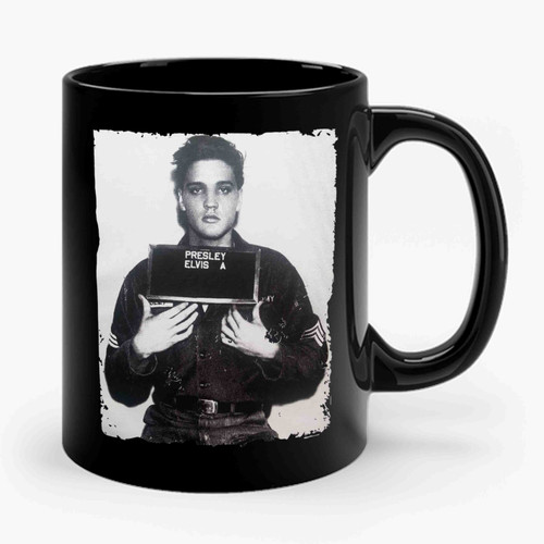 Elvis Presley Mugshot 2 Art Ceramic Mug