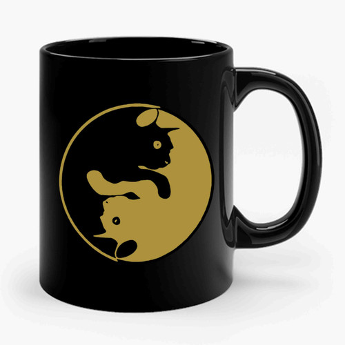 Cat Yin Yang Symbol Ceramic Mug