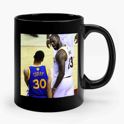 Lebron James Vs Steph Curry 1 Funny Retro Ceramic Mug