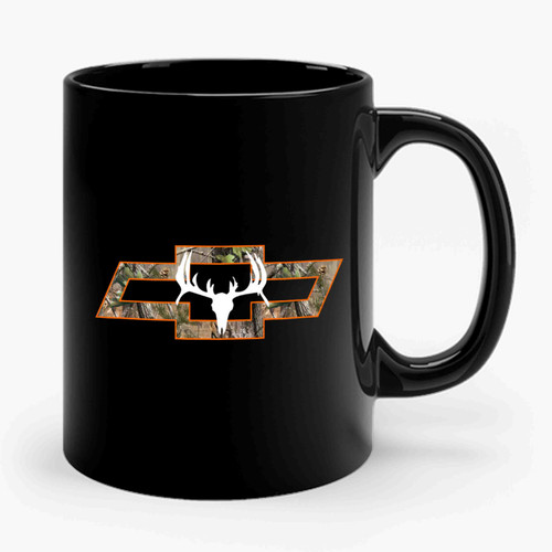 Chevy Truck Camo Bowtie With Deer Vehicle Window Ceramic Mug