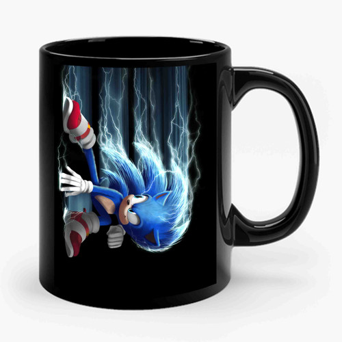 Sonic The Hedgehog Running Fast 1 Funny Retro Ceramic Mug