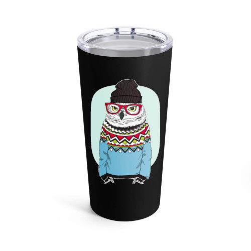 Funny Owl Hipster In Jacquard Pullover Wearing Beanie And Glasses Tumblr Funny Owl Hipster In Jacquard Pullover Wearing Beanie And Glasses Tumblr