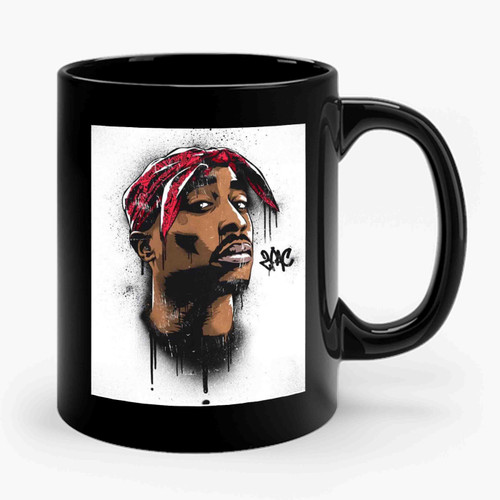 2pac Graffiti Ceramic Mug