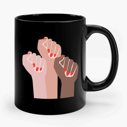 3 Fist Feminist Black Girl Magic Ceramic Mug