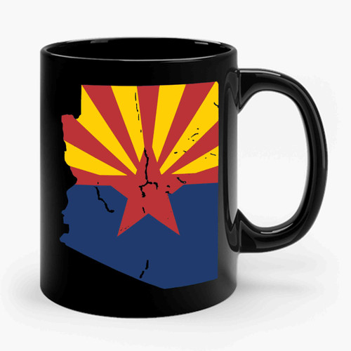 Arizona State Flag Distressed 2 Ceramic Mug