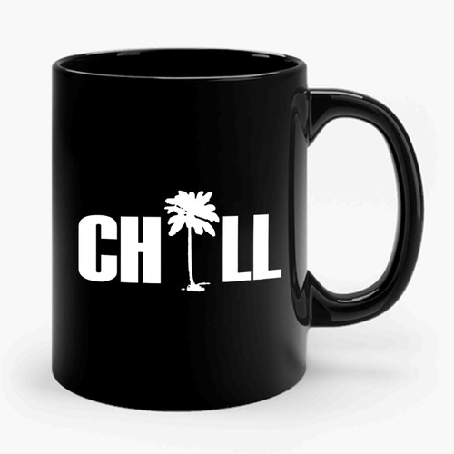 Awesome Chill Vacation Holiday Relaxation Palm Tree Ceramic Mug