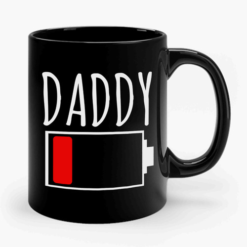 Battery Power Daddy & Baby Matching Fathers Day Present 1 Ceramic Mug
