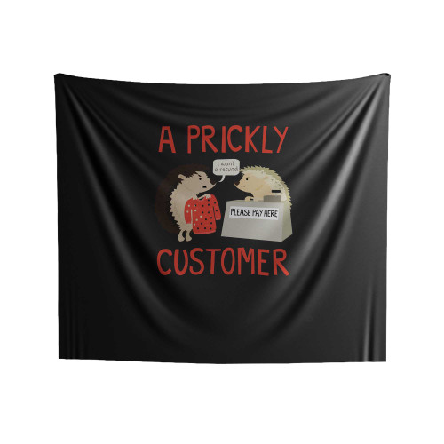 A Prickly Customer Indoor Wall Tapestries