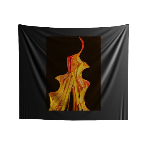 Akiko Stehrenberger Portrait Of A Lady On Fire Indoor Wall Tapestries