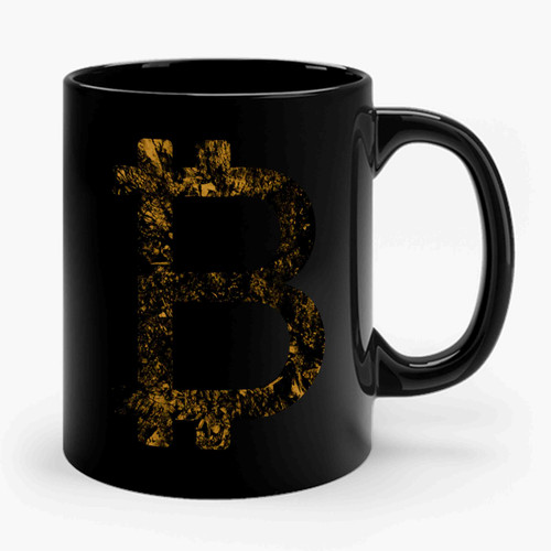 Bitcoin Distorted Btc Logo Ceramic Mug Bitcoin Distorted Btc Logo Ceramic Mug