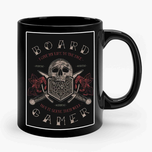 Board Gamer A D20 Dice Tabletop Board Game & Rpg Ceramic Mug