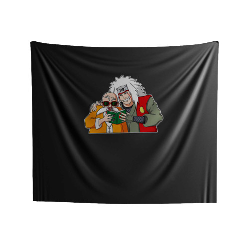 Anime Funny Jiraiya And Muten Roshi Hentai Harem Indoor Wall Tapestries