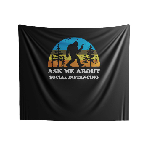 Ask Me About Social Distancing Indoor Wall Tapestries