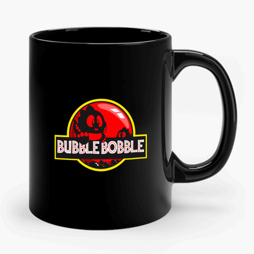 Bubble Bobble Jurassic Park Logo Ceramic Mug