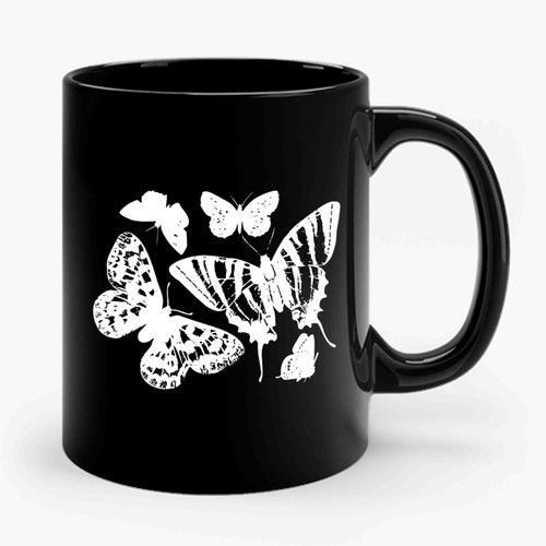 Butterflies Illustration Ceramic Mug