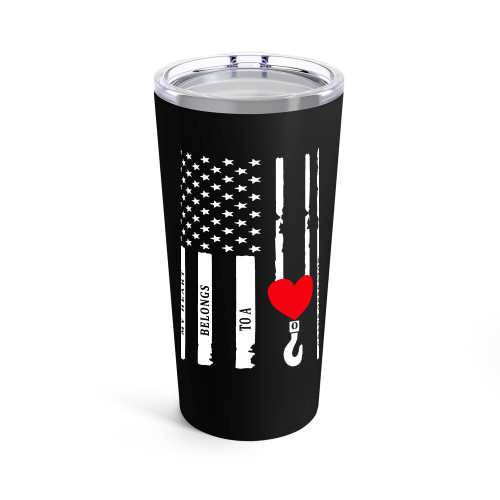 My Heart Belongs To A Crane Operator With Crane Hook And American Flag Crane Operator Tumblr